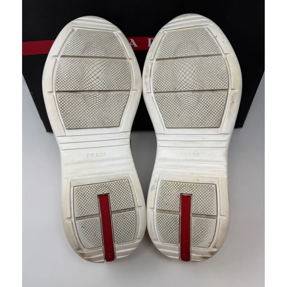 Prada Americas Cup Sneaker Orange Size 10 US 9 Prada